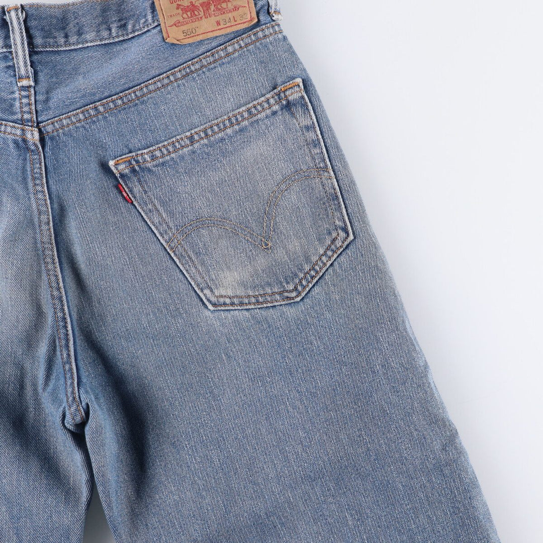 Levi's 550 Relaxed Fit Tapered Denim Pants for Men, W35 cotton blue type Vintage Second Hand