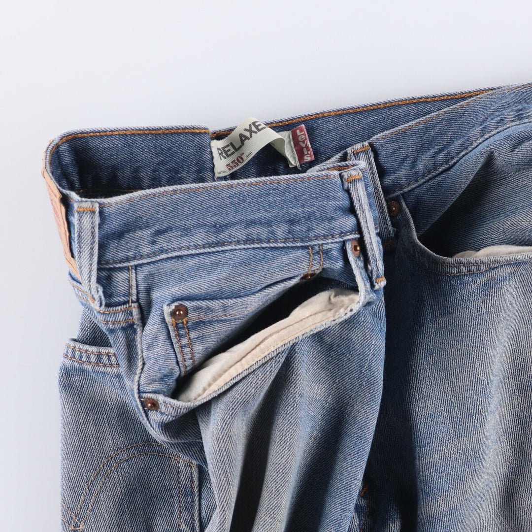 Levi's 550 Relaxed Fit Tapered Denim Pants for Men, W35 cotton blue type Vintage Second Hand