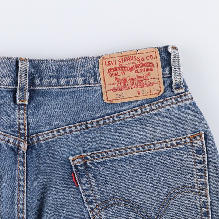 Levi's 550 Relaxed Fit Tapered Denim Pants for Men, W32 equivalent cotton blue type Vintage Second Hand