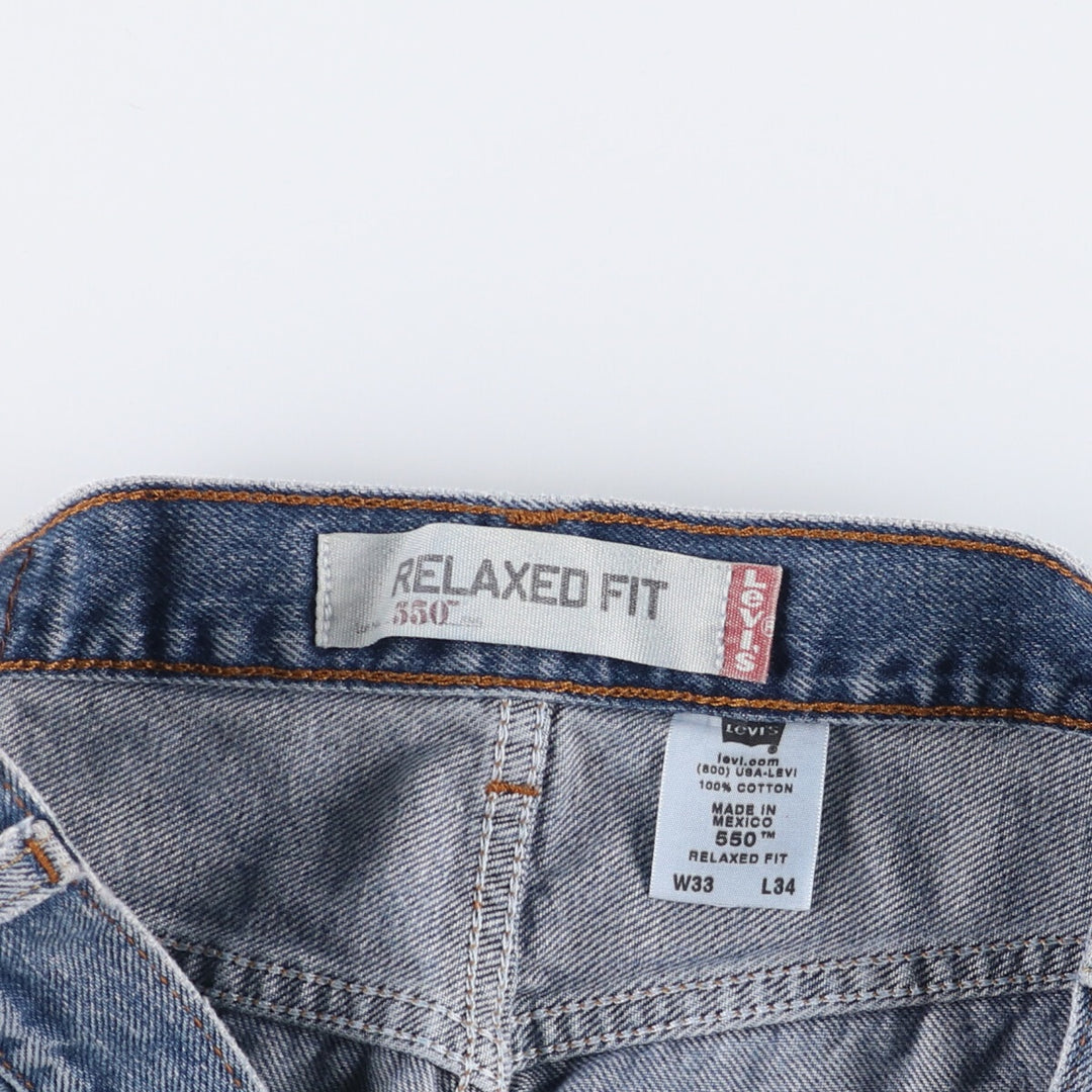 Levi's 550 Relaxed Fit Tapered Denim Pants for Men, W32 equivalent cotton blue type Vintage Second Hand