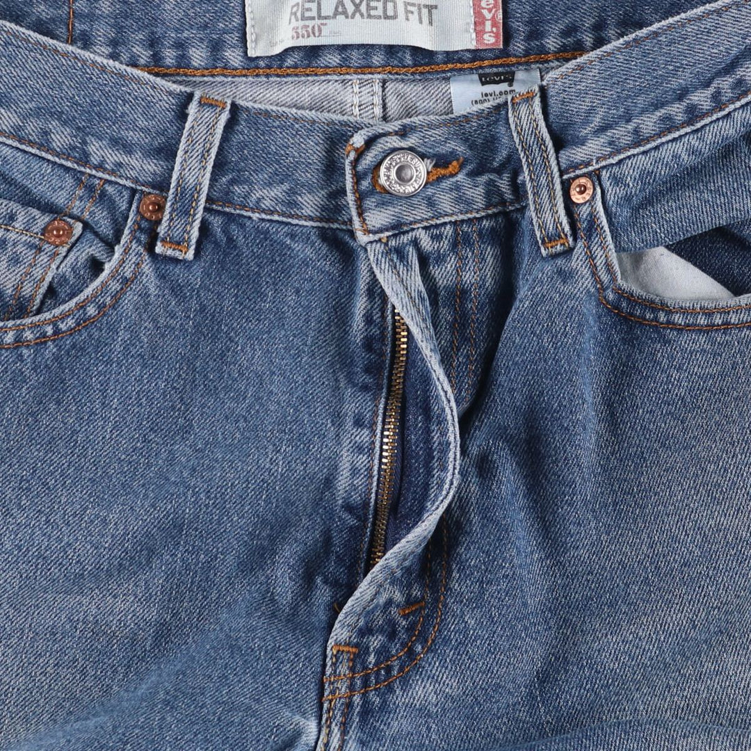Levi's 550 Relaxed Fit Tapered Denim Pants for Men, W32 equivalent cotton blue type Vintage Second Hand