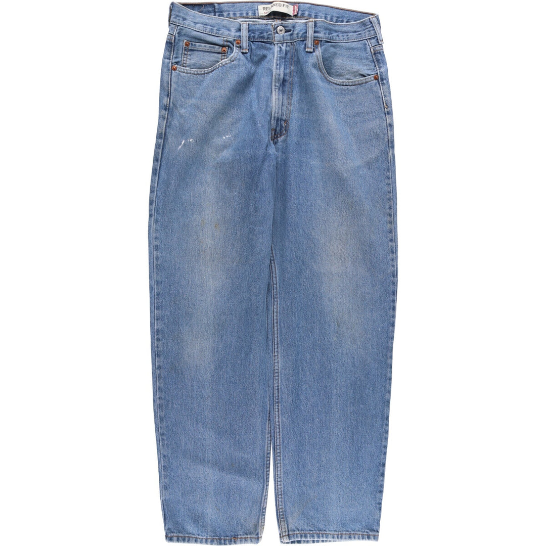 Levi's 550 Relaxed Fit Tapered Denim Pants for Men, W34 equivalent cotton blue type Vintage Second Hand