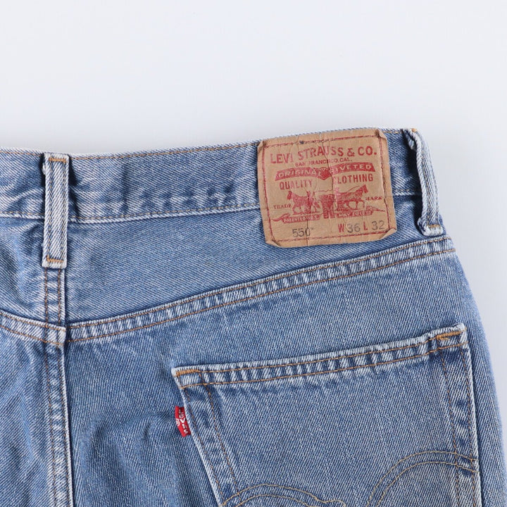 Levi's 550 Relaxed Fit Tapered Denim Pants for Men, W34 equivalent cotton blue type Vintage Second Hand
