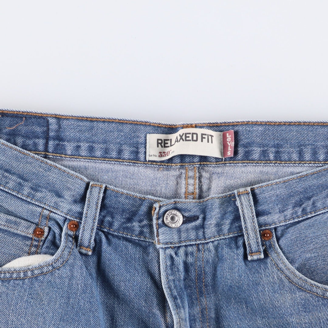 Levi's 550 Relaxed Fit Tapered Denim Pants for Men, W34 equivalent cotton blue type Vintage Second Hand