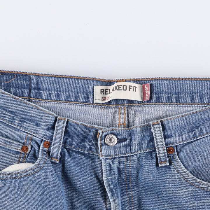 Levi's 550 Relaxed Fit Tapered Denim Pants for Men, W34 equivalent cotton blue type Vintage Second Hand