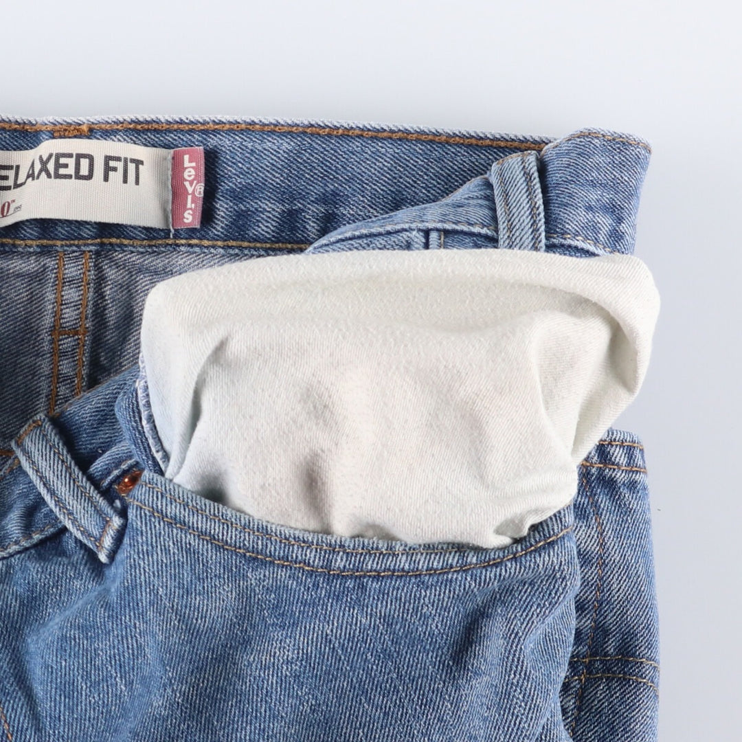 Levi's 550 Relaxed Fit Tapered Denim Pants for Men, W34 equivalent cotton blue type Vintage Second Hand