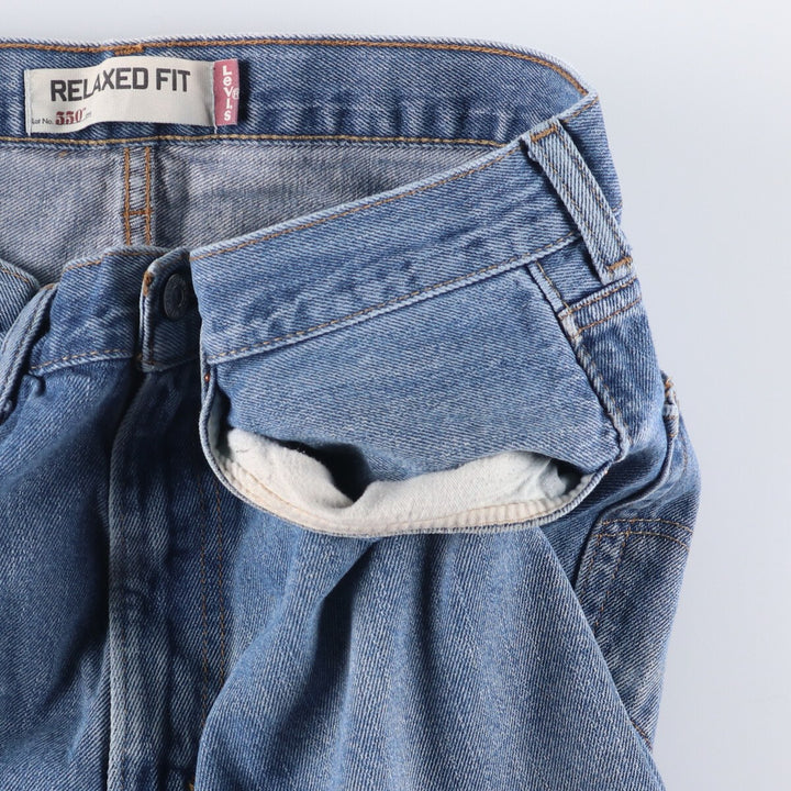 Levi's 550 Relaxed Fit Tapered Denim Pants for Men, W34 equivalent cotton blue type Vintage Second Hand