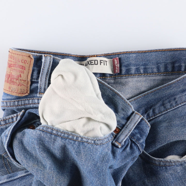 Levi's 550 Relaxed Fit Tapered Denim Pants for Men, W34 equivalent cotton blue type Vintage Second Hand
