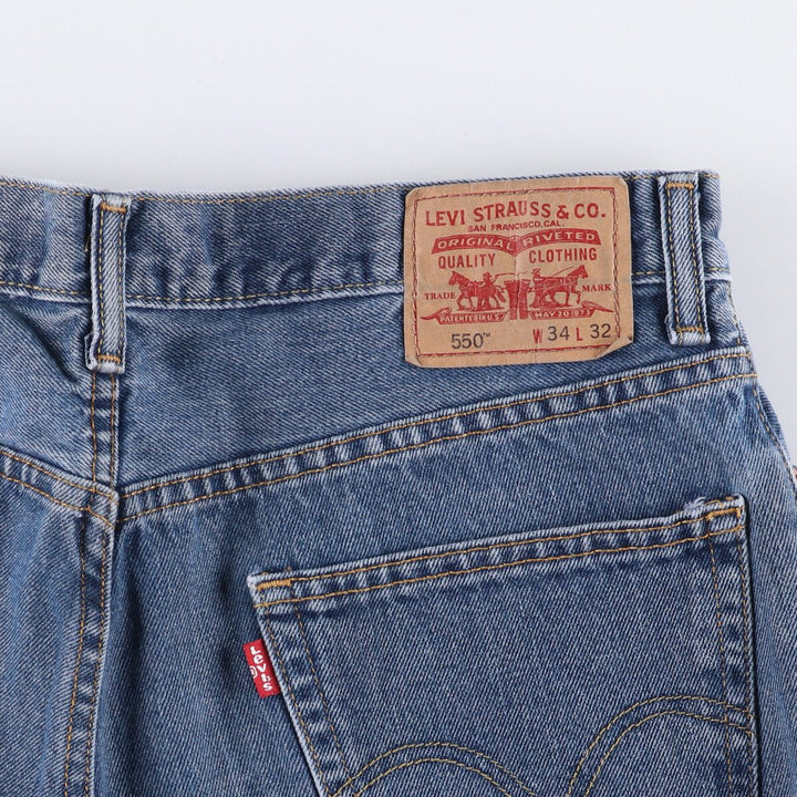Levi's 550 Relaxed Fit Tapered Denim Pants for Men, W33 cotton blue type Vintage Second Hand