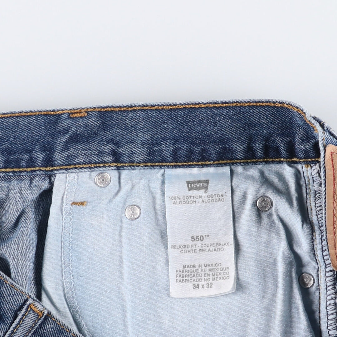 Levi's 550 Relaxed Fit Tapered Denim Pants for Men, W33 cotton blue type Vintage Second Hand