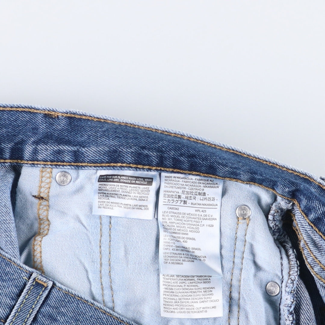 Levi's 550 tapered denim pants for men, size w36 cotton blue type Vintage Second Hand