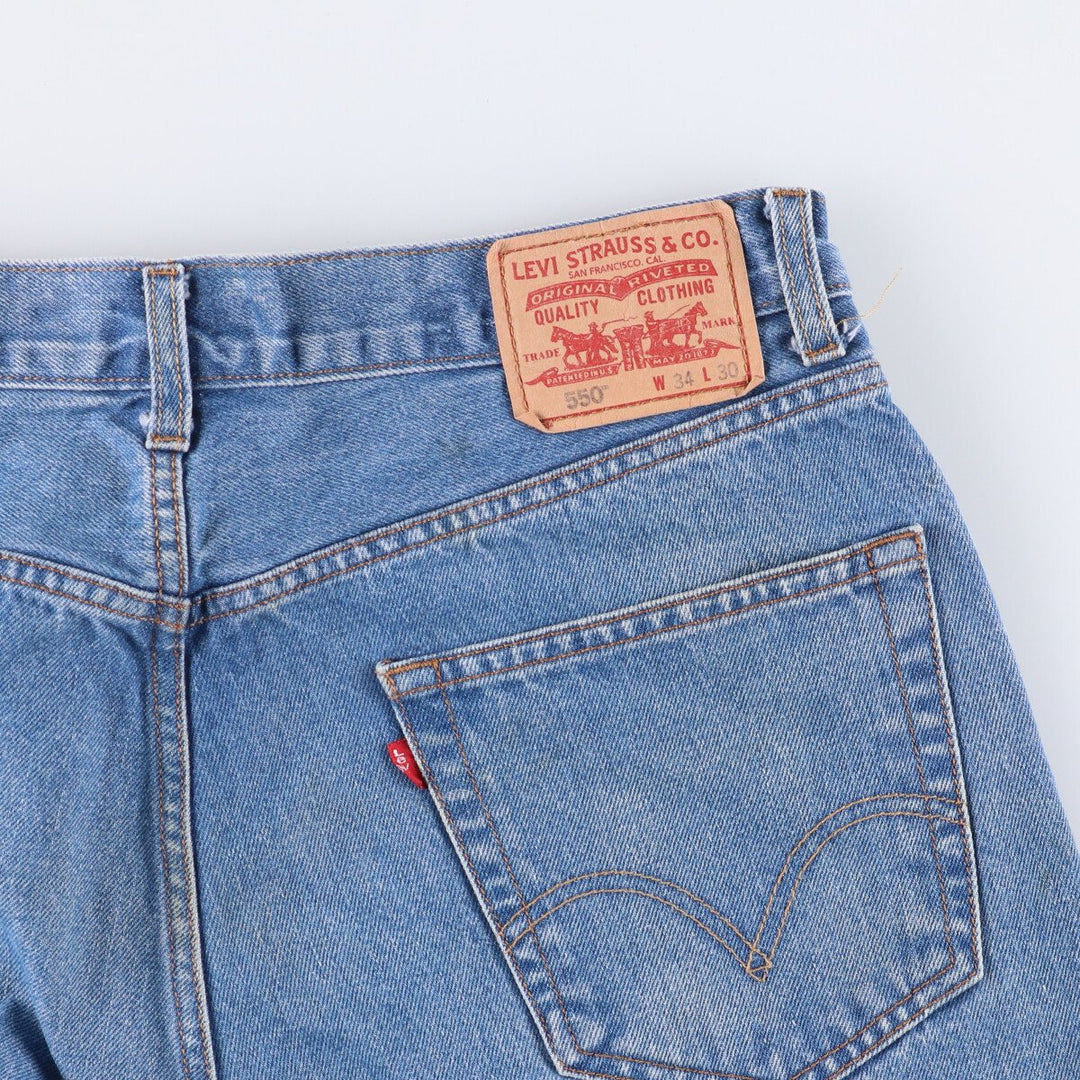 Levi's 550 Relaxed Fit Tapered Denim Pants for Men, W33 cotton blue type Vintage Second Hand