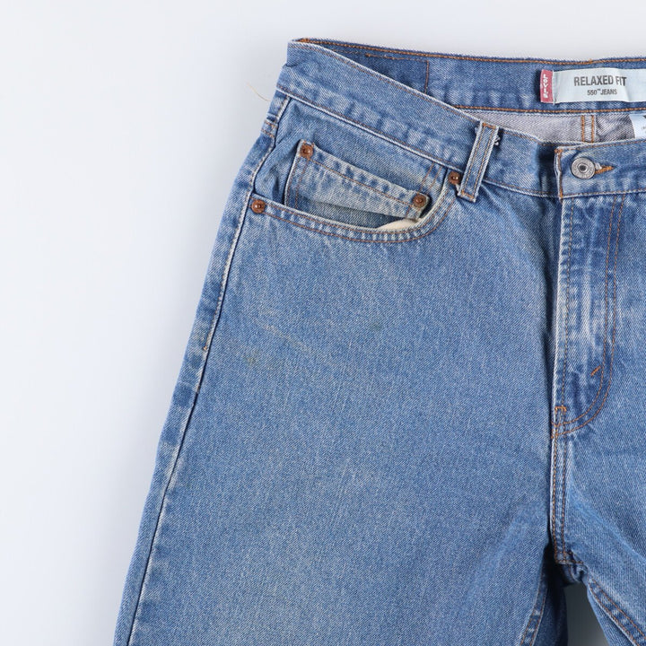 Levi's 550 Relaxed Fit Tapered Denim Pants for Men, W33 cotton blue type Vintage Second Hand
