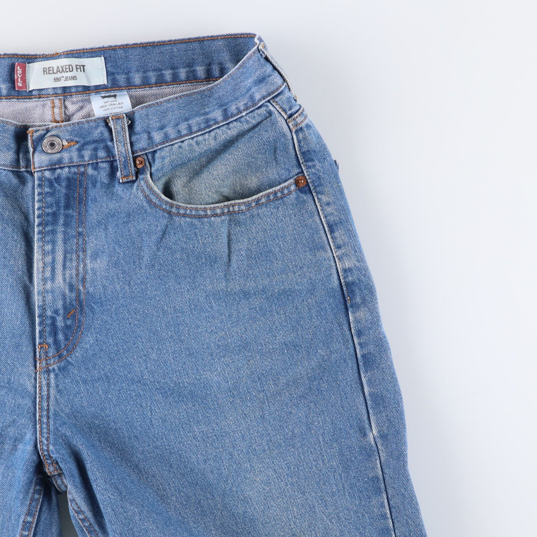 Levi's 550 Relaxed Fit Tapered Denim Pants for Men, W33 cotton blue type Vintage Second Hand