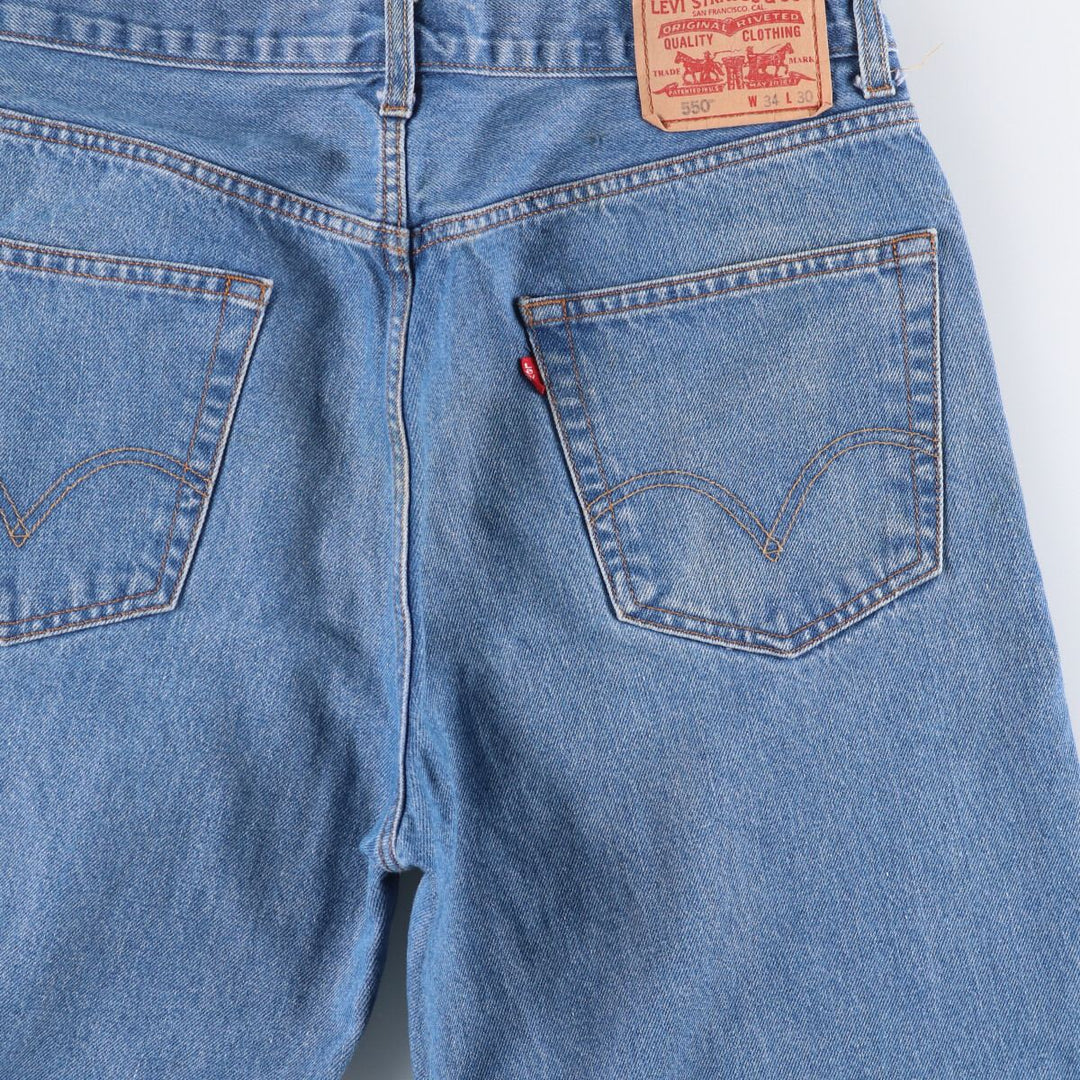 Levi's 550 Relaxed Fit Tapered Denim Pants for Men, W33 cotton blue type Vintage Second Hand