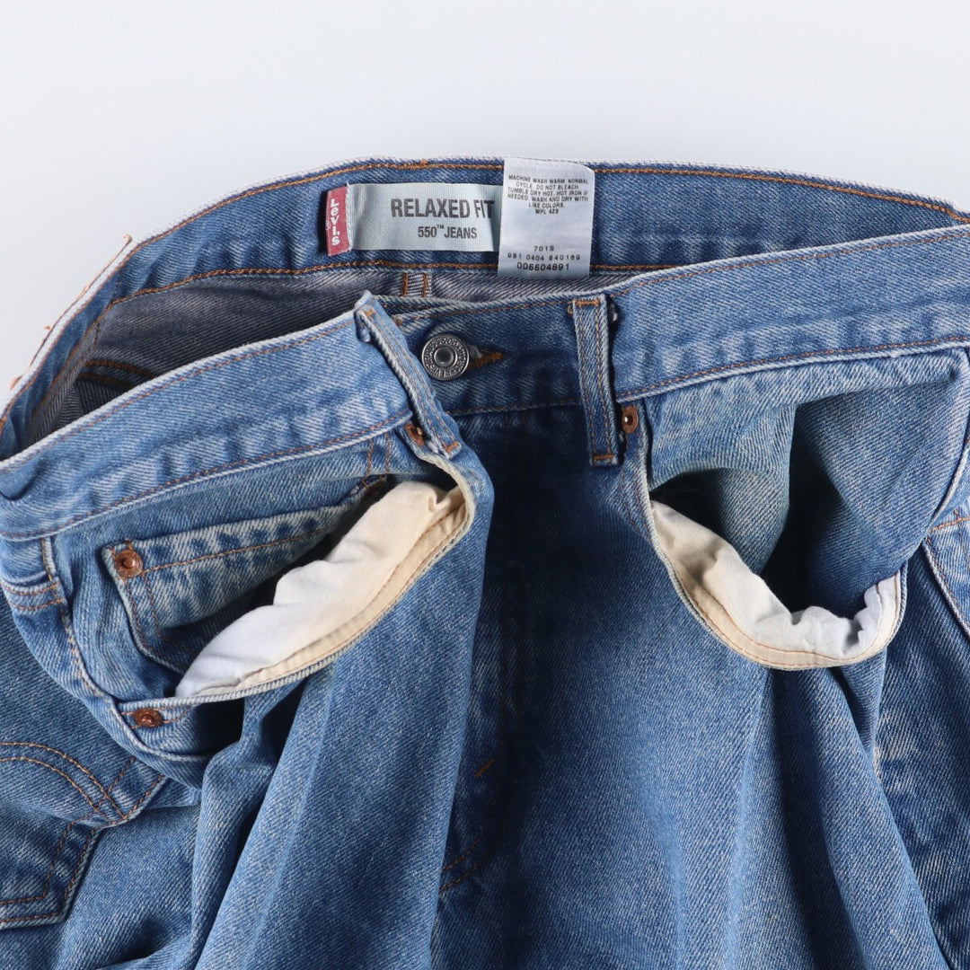 Levi's 550 Relaxed Fit Tapered Denim Pants for Men, W33 cotton blue type Vintage Second Hand