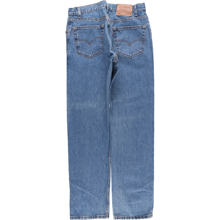 00'S Levi's 505 REGULAR FIT STRAIGHT LEG tapered denim pants made in USA men's w33 equivalent cotton blue type Vintage Second Hand