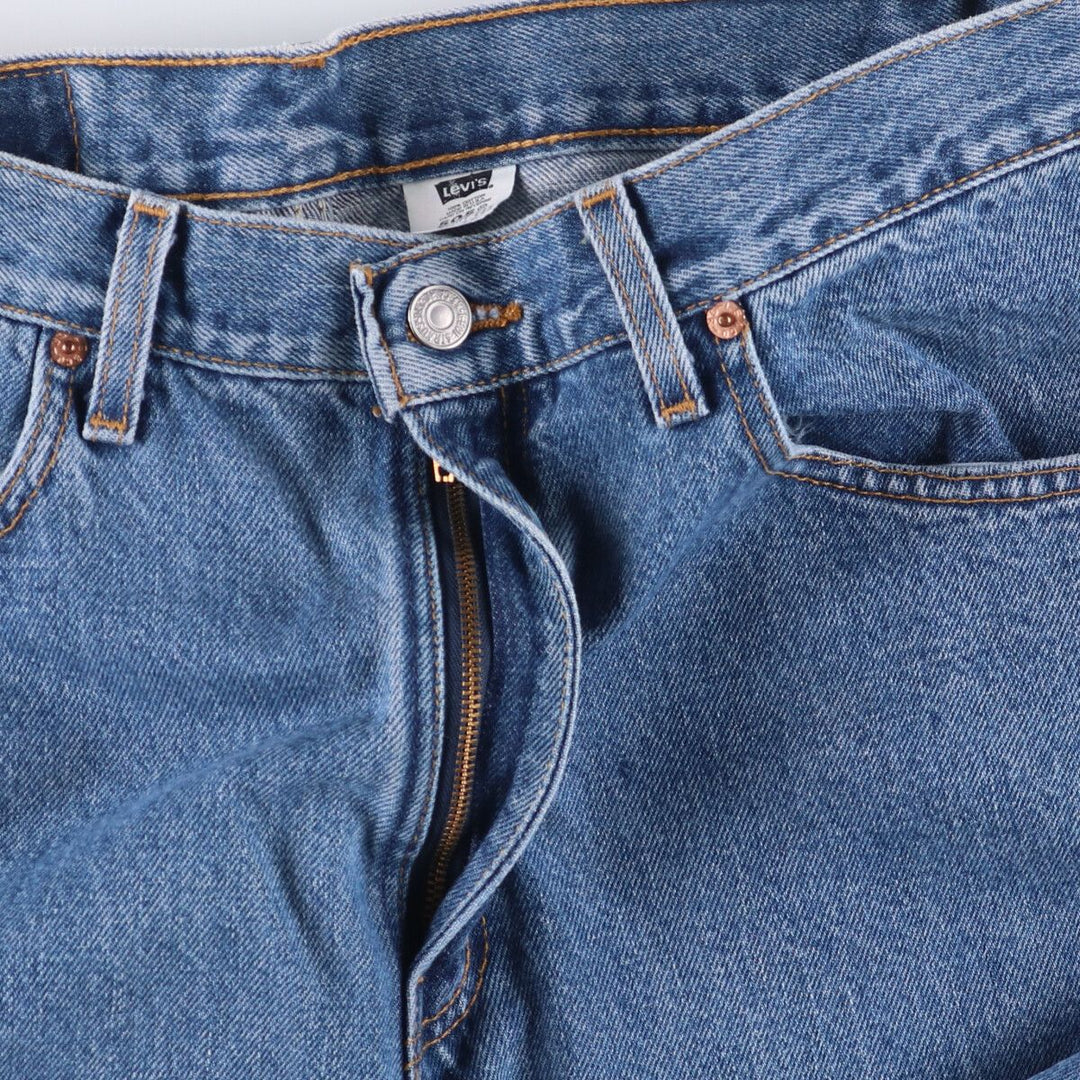 00'S Levi's 505 REGULAR FIT STRAIGHT LEG tapered denim pants made in USA men's w33 equivalent cotton blue type Vintage Second Hand