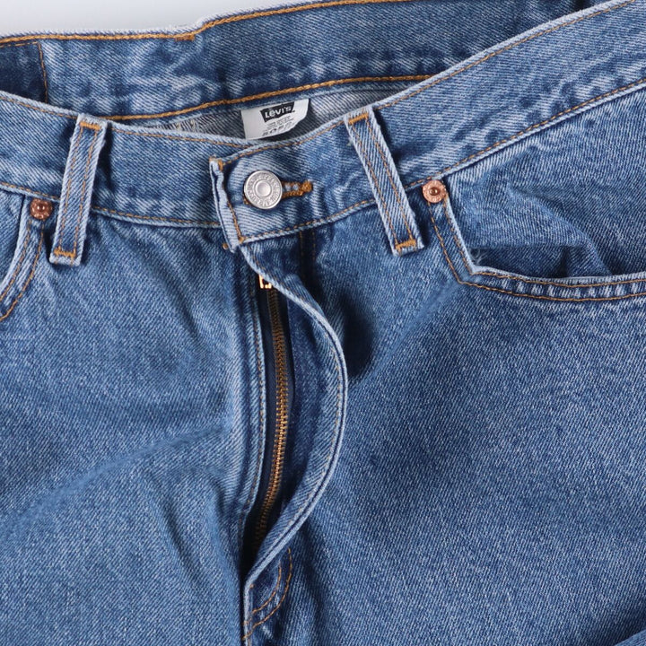 00'S Levi's 505 REGULAR FIT STRAIGHT LEG tapered denim pants made in USA men's w33 equivalent cotton blue type Vintage Second Hand