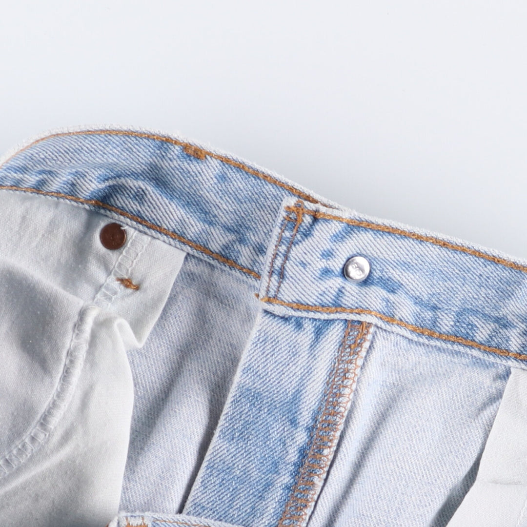 00'S Levi's 505 REGULAR FIT STRAIGHT LEG tapered denim pants made in USA, men's size w34 cotton Blue type light blue Vintage Second Hand