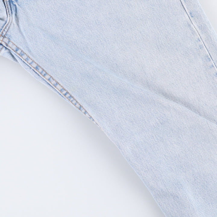 00'S Levi's 505 REGULAR FIT STRAIGHT LEG tapered denim pants made in USA, men's size w34 cotton Blue type light blue Vintage Second Hand