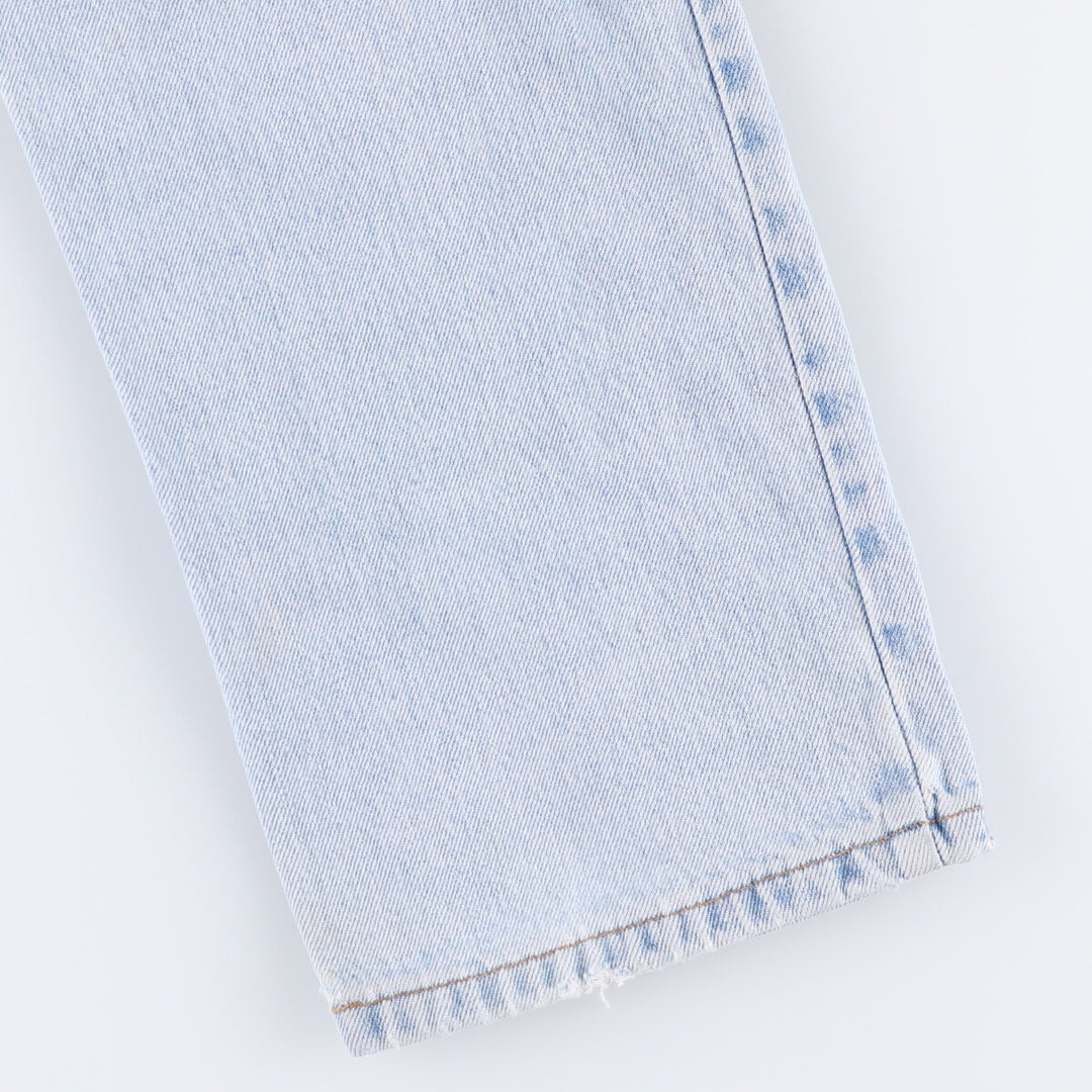 00'S Levi's 505 REGULAR FIT STRAIGHT LEG tapered denim pants made in USA, men's size w34 cotton Blue type light blue Vintage Second Hand