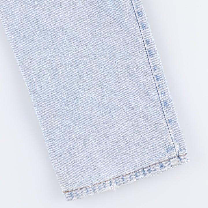 00'S Levi's 505 REGULAR FIT STRAIGHT LEG tapered denim pants made in USA, men's size w34 cotton Blue type light blue Vintage Second Hand