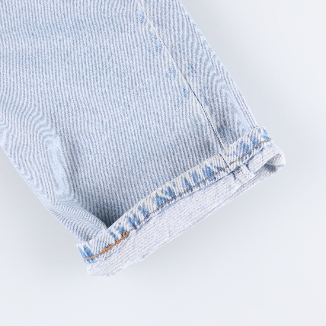 00'S Levi's 505 REGULAR FIT STRAIGHT LEG tapered denim pants made in USA, men's size w34 cotton Blue type light blue Vintage Second Hand