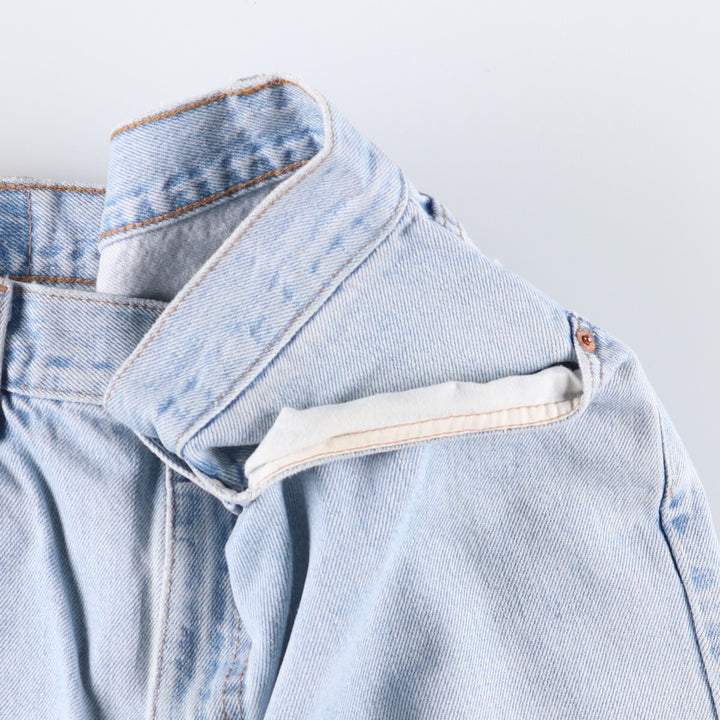 00'S Levi's 505 REGULAR FIT STRAIGHT LEG tapered denim pants made in USA, men's size w34 cotton Blue type light blue Vintage Second Hand
