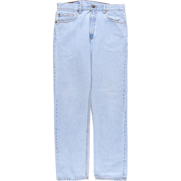 90'S Levi's 505 REGULAR FIT STRAIGHT LEG tapered denim pants made in USA men's w34 equivalent vintage cotton blue type Vintage Second Hand