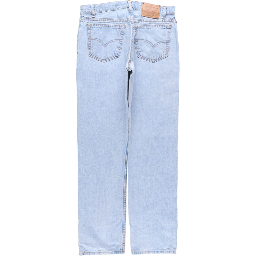 90'S Levi's 505 REGULAR FIT STRAIGHT LEG tapered denim pants made in USA men's w34 equivalent vintage cotton blue type Vintage Second Hand