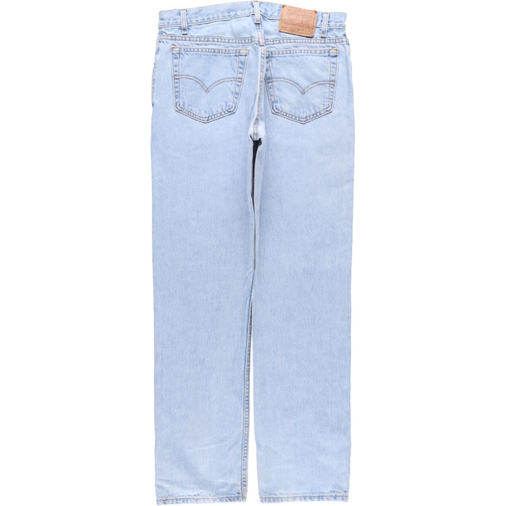 90'S Levi's 505 REGULAR FIT STRAIGHT LEG tapered denim pants made in USA men's w34 equivalent vintage cotton blue type Vintage Second Hand