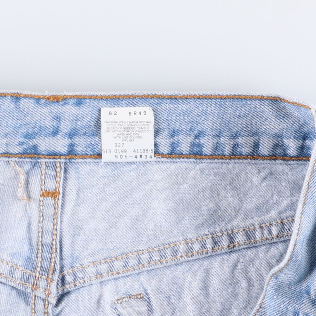 90'S Levi's 505 REGULAR FIT STRAIGHT LEG tapered denim pants made in USA men's w34 equivalent vintage cotton blue type Vintage Second Hand
