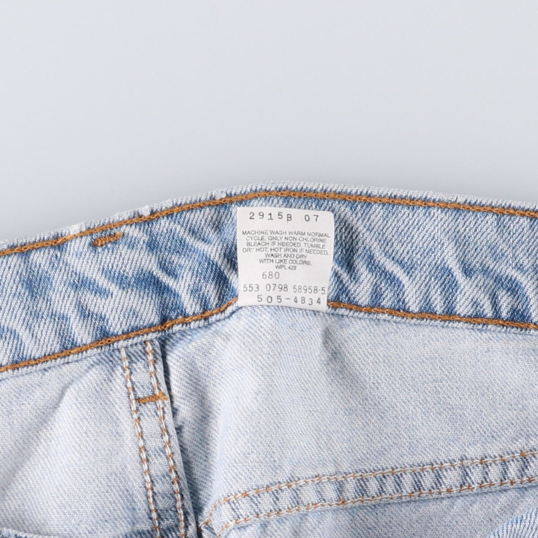 90'S Levi's 505 REGULAR FIT STRAIGHT LEG tapered denim pants made in USA men's w34 equivalent vintage unclear blue type Vintage Second Hand