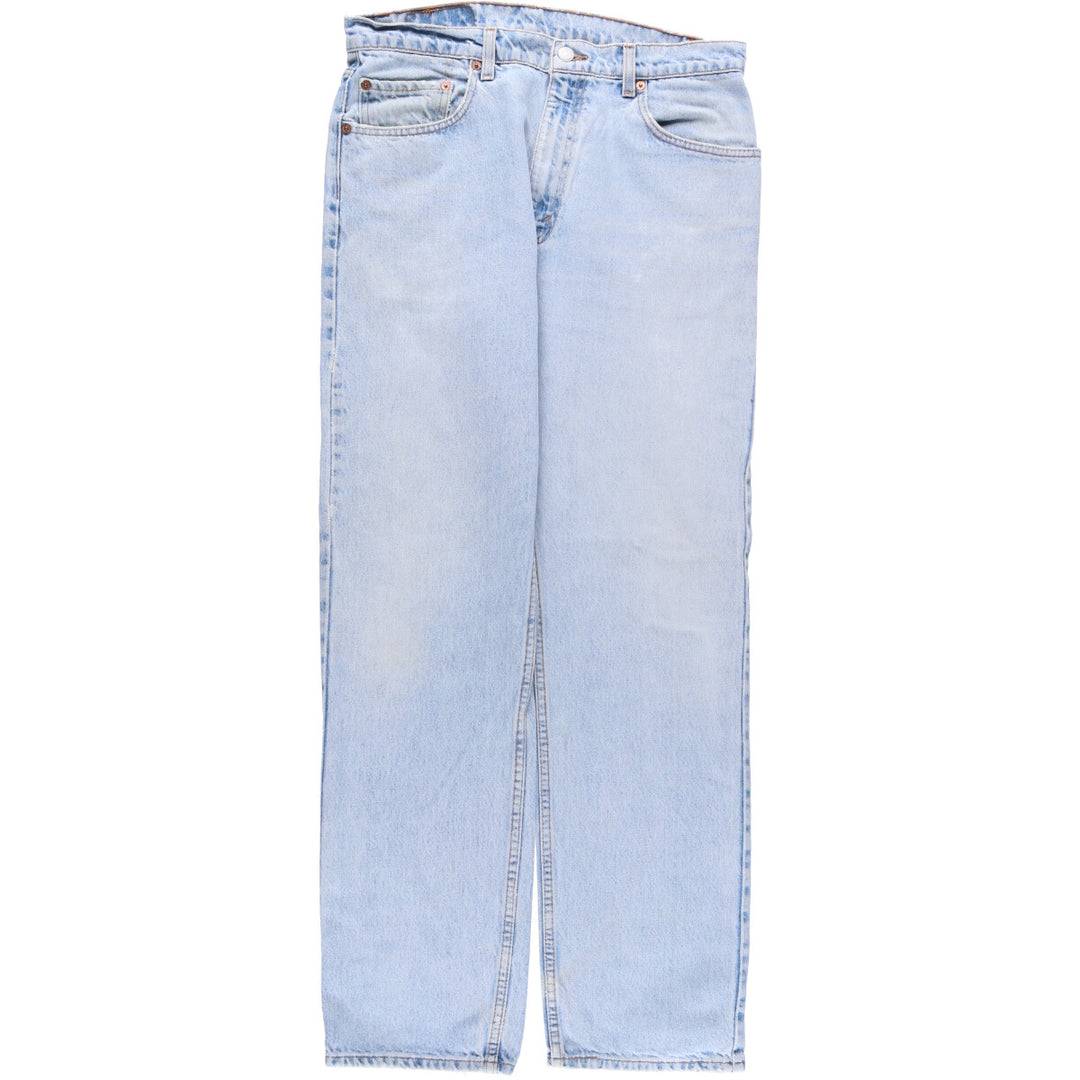 90'S Levi's 505 REGULAR FIT STRAIGHT LEG tapered denim pants for men, size W34, vintage cotton blue type Vintage Second Hand