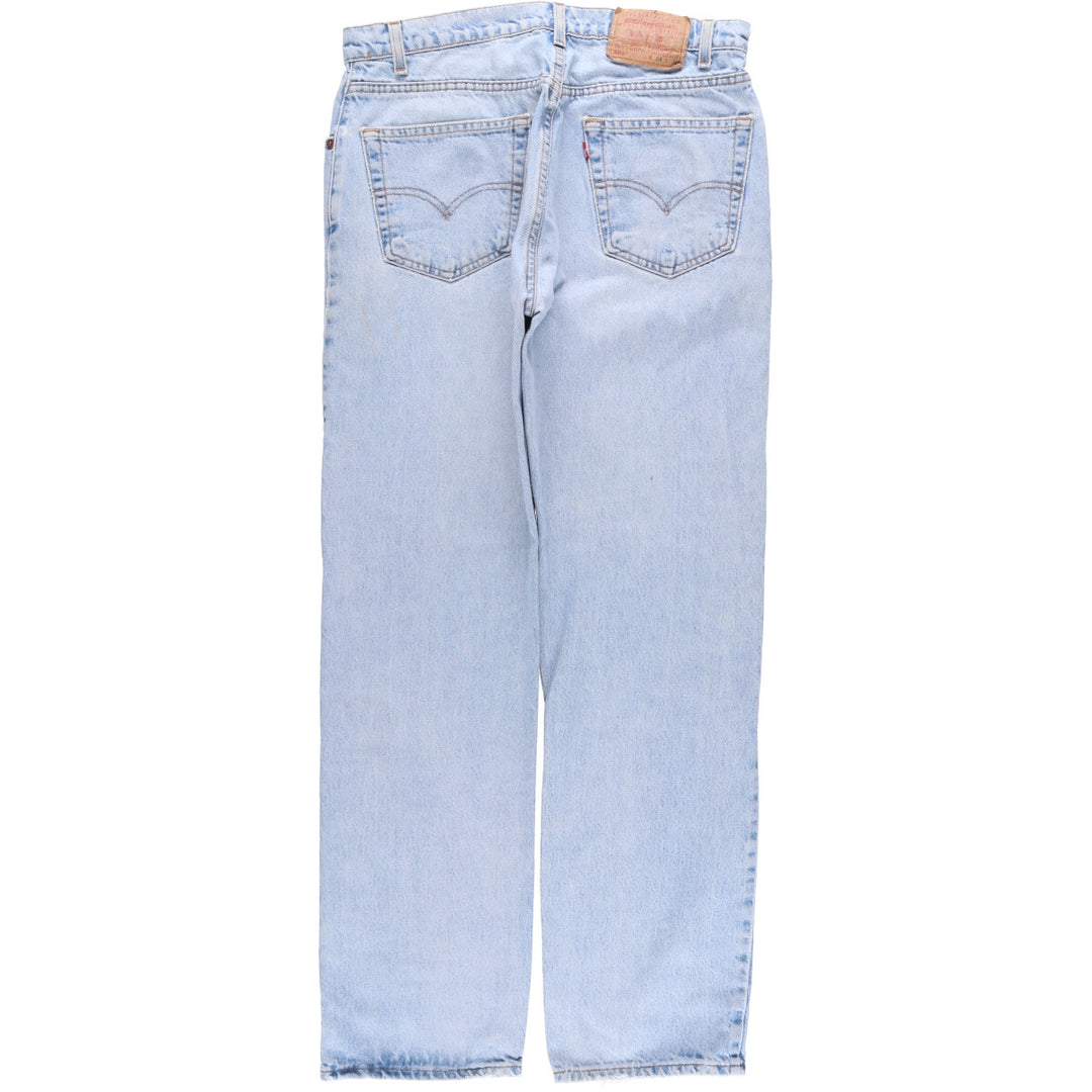 90'S Levi's 505 REGULAR FIT STRAIGHT LEG tapered denim pants for men, size W34, vintage cotton blue type Vintage Second Hand