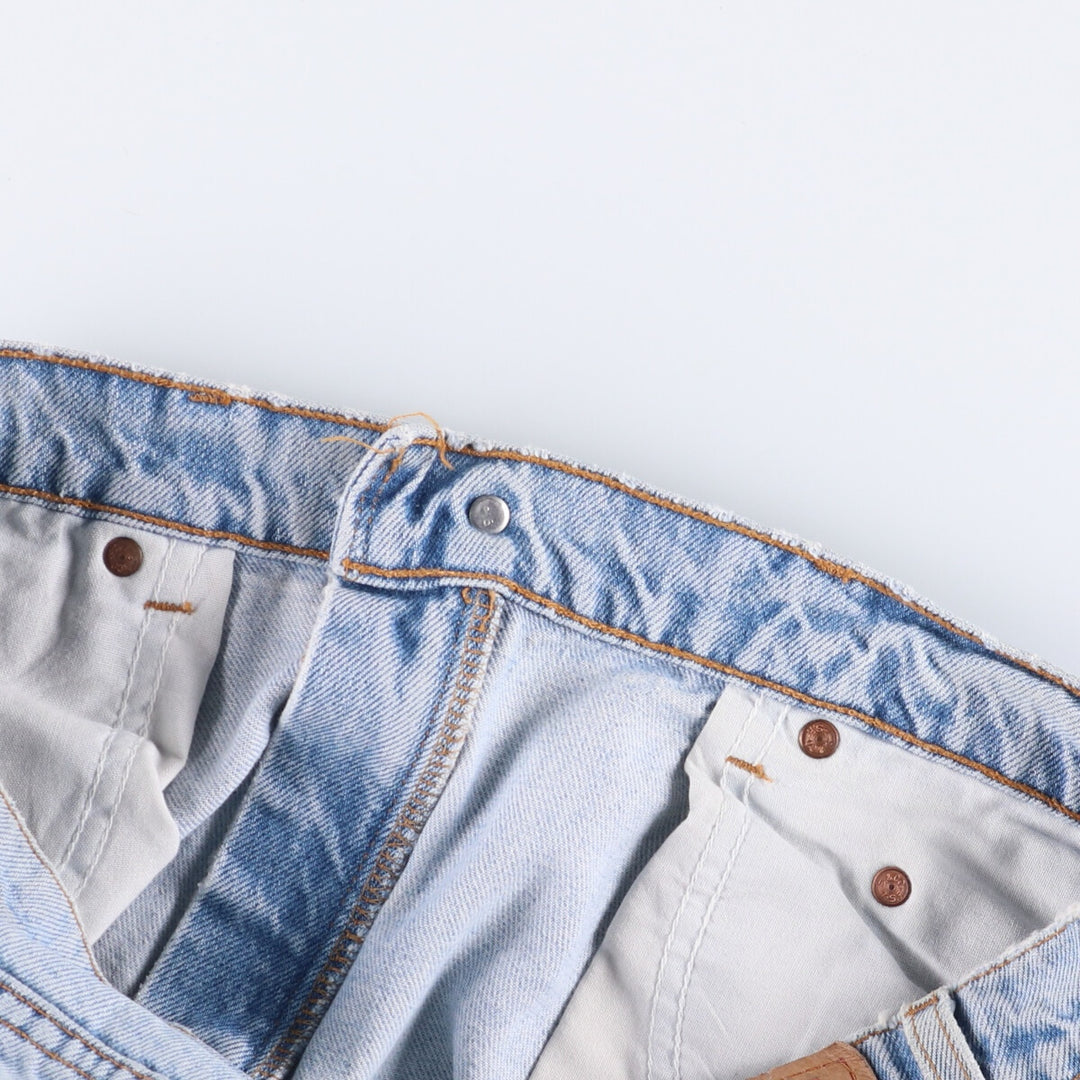90'S Levi's 505 REGULAR FIT STRAIGHT LEG tapered denim pants for men, size W34, vintage cotton blue type Vintage Second Hand