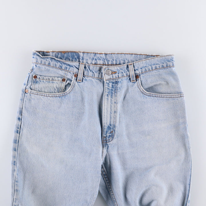 90'S Levi's 505 REGULAR FIT STRAIGHT LEG tapered denim pants for men, size W34, vintage cotton blue type Vintage Second Hand