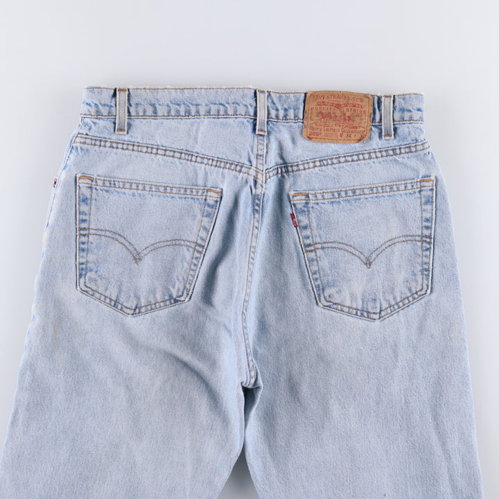 90'S Levi's 505 REGULAR FIT STRAIGHT LEG tapered denim pants for men, size W34, vintage cotton blue type Vintage Second Hand