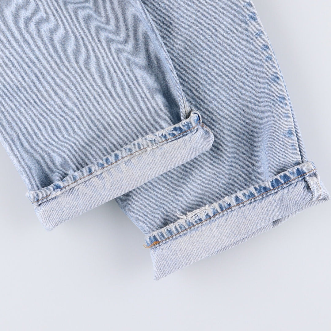 90'S Levi's 505 REGULAR FIT STRAIGHT LEG tapered denim pants for men, size W34, vintage cotton blue type Vintage Second Hand