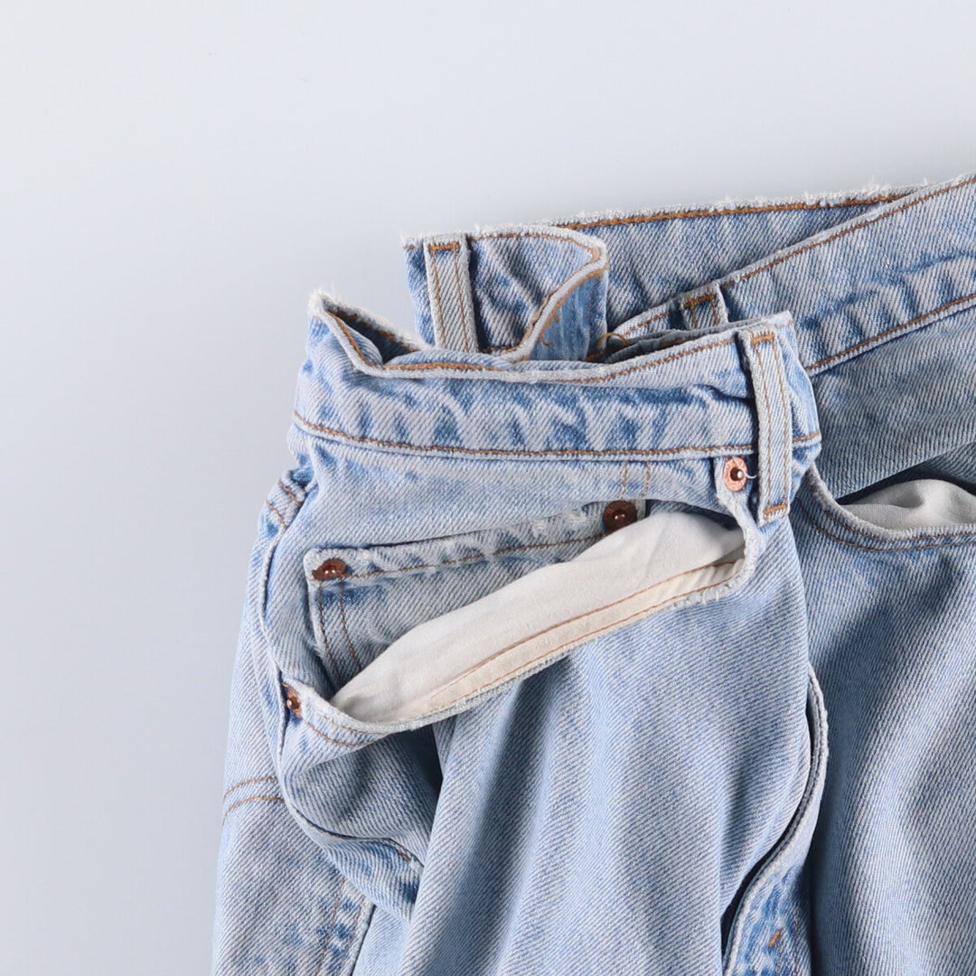 90'S Levi's 505 REGULAR FIT STRAIGHT LEG tapered denim pants for men, size W34, vintage cotton blue type Vintage Second Hand