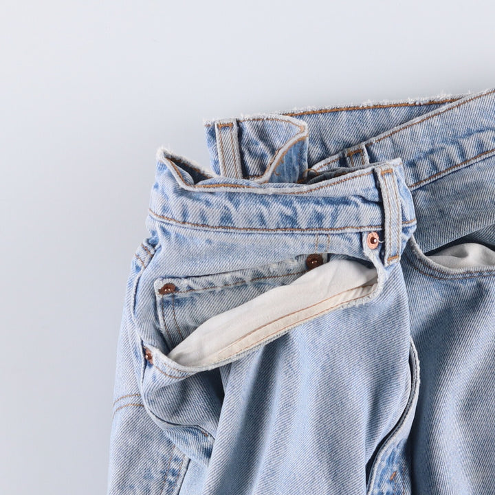 90'S Levi's 505 REGULAR FIT STRAIGHT LEG tapered denim pants for men, size W34, vintage cotton blue type Vintage Second Hand