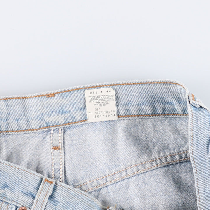 00'S Levi's 505 REGULAR FIT STRAIGHT LEG tapered denim pants made in USA, men's size w34 cotton Blue type light blue Vintage Second Hand