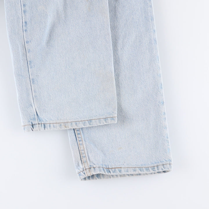 00'S Levi's 505 REGULAR FIT STRAIGHT LEG tapered denim pants made in USA, men's size w34 cotton Blue type light blue Vintage Second Hand