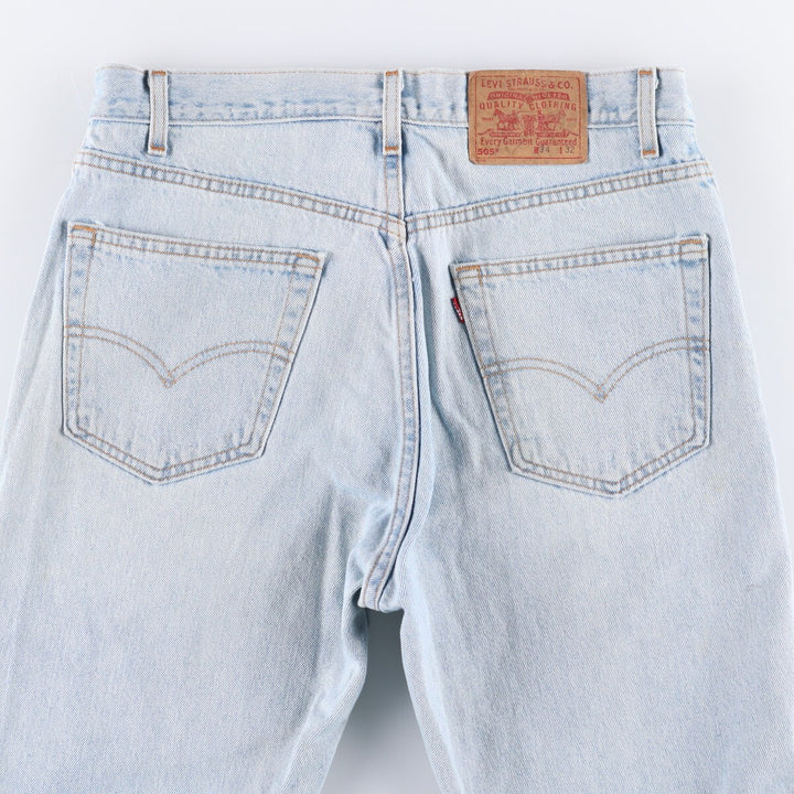 00'S Levi's 505 REGULAR FIT STRAIGHT LEG tapered denim pants made in USA, men's size w34 cotton Blue type light blue Vintage Second Hand