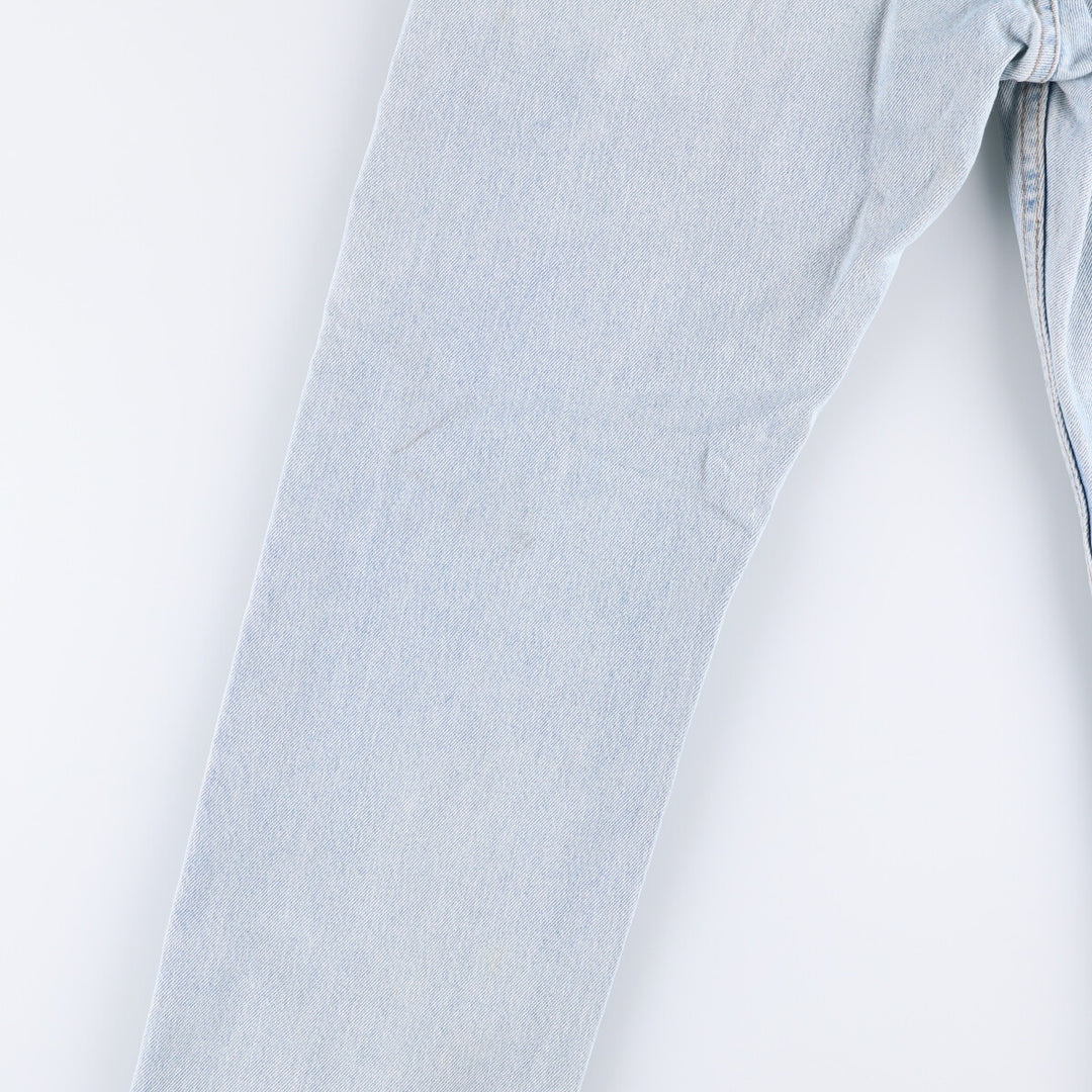 00'S Levi's 505 REGULAR FIT STRAIGHT LEG tapered denim pants made in USA, men's size w34 cotton Blue type light blue Vintage Second Hand