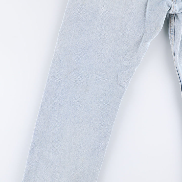 00'S Levi's 505 REGULAR FIT STRAIGHT LEG tapered denim pants made in USA, men's size w34 cotton Blue type light blue Vintage Second Hand