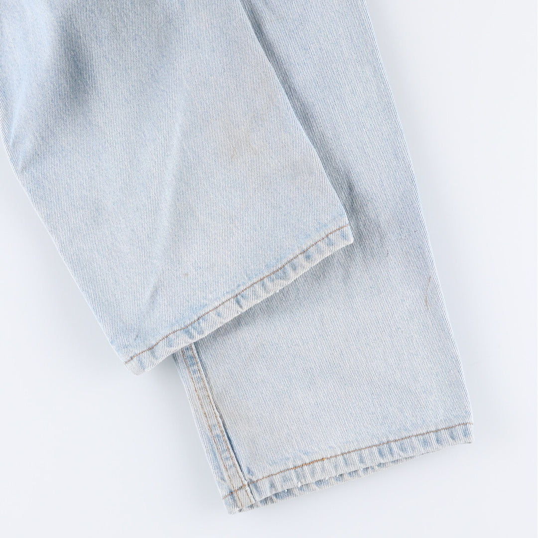 00'S Levi's 505 REGULAR FIT STRAIGHT LEG tapered denim pants made in USA, men's size w34 cotton Blue type light blue Vintage Second Hand
