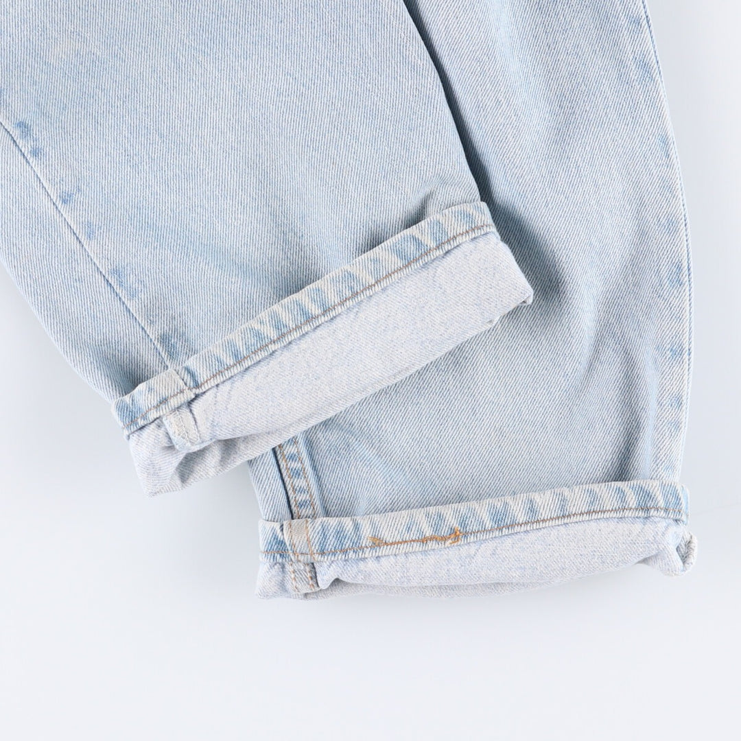 00'S Levi's 505 REGULAR FIT STRAIGHT LEG tapered denim pants made in USA, men's size w34 cotton Blue type light blue Vintage Second Hand