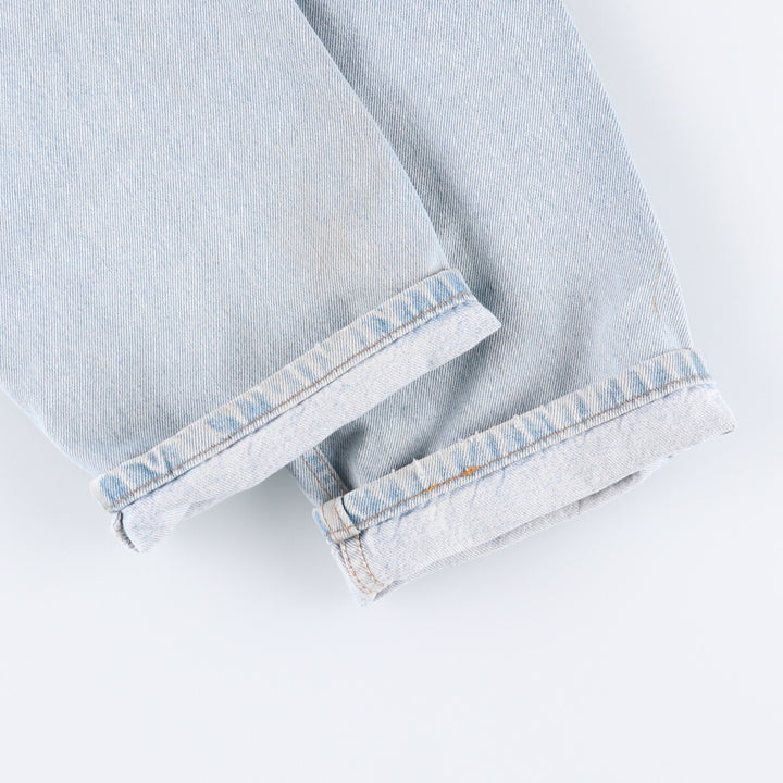 00'S Levi's 505 REGULAR FIT STRAIGHT LEG tapered denim pants made in USA, men's size w34 cotton Blue type light blue Vintage Second Hand